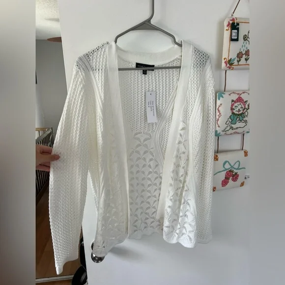 WHITE CARDIGAN - Picture 3 of 14